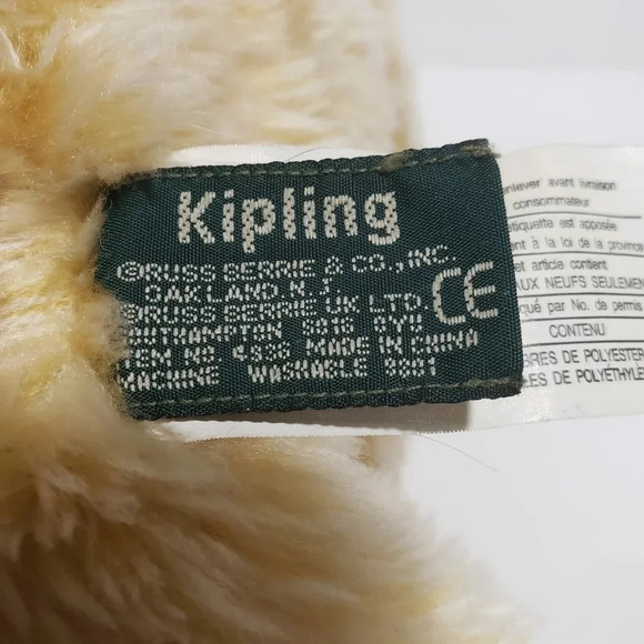 Russ Berrie Kipling Stuffed Plush Teddy  bear,Light brown/Tan. - Picture 6 of 6